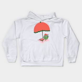 Watermelon on vacation Kids Hoodie